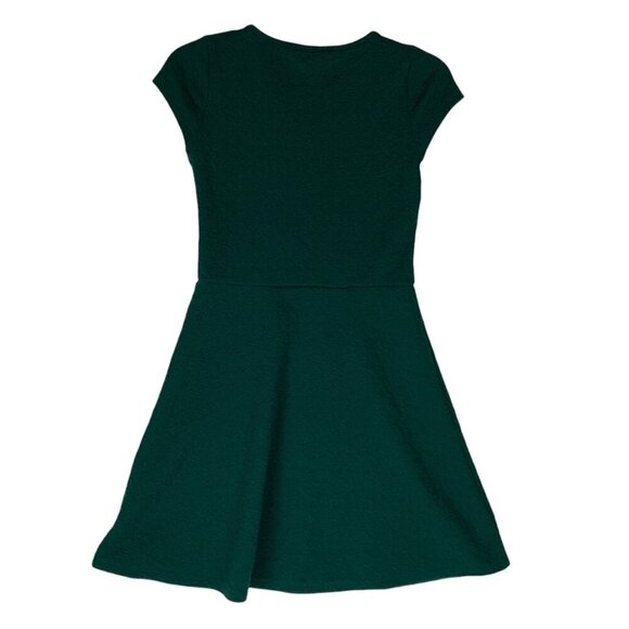 Prince & Fox Green Fit Flare Skater Dress Size Medium Polyester Spandex - Picture 2 of 4